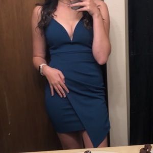 Teal blue/green fitted dress